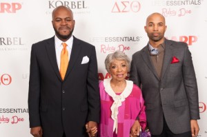 NJ Frank (left), Ruby Dee (center) and Muta'Ali Muhammad (right)