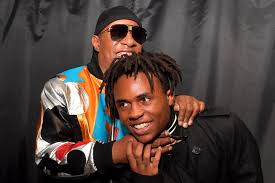 Kailand Morris and Stevie Wonder